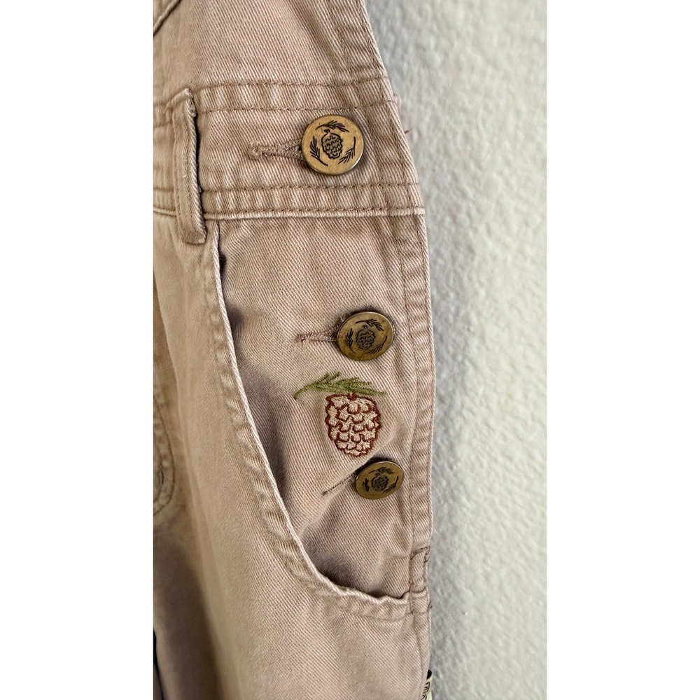 Disney Catalog Vintage Winnie the Pooh Embroidered Overalls Tan Brown Women S - Picture 14 of 16